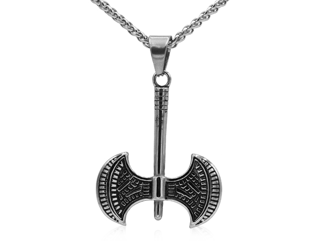 EDELSTAHLANHÄNGER "DOPPELAXT"