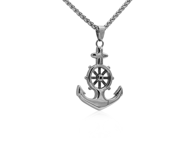 EDELSTAHLANHÄNGER "ANKER-RAD"