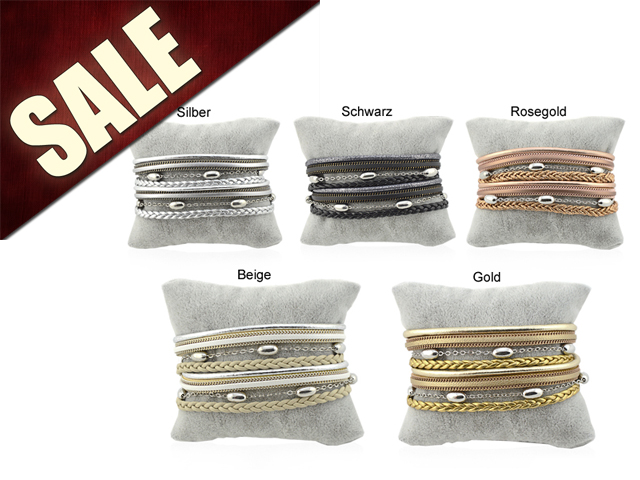 Alcantara-Mix Armband "Olivia"