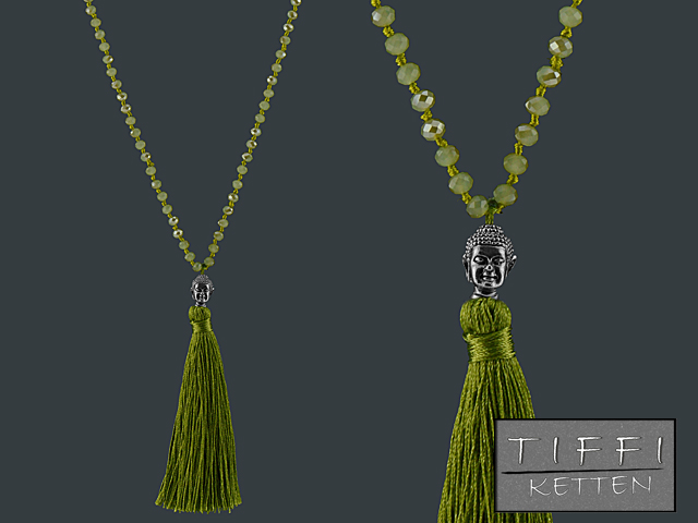 Kette "Tiffi" ca. 75cm (Peridot)
