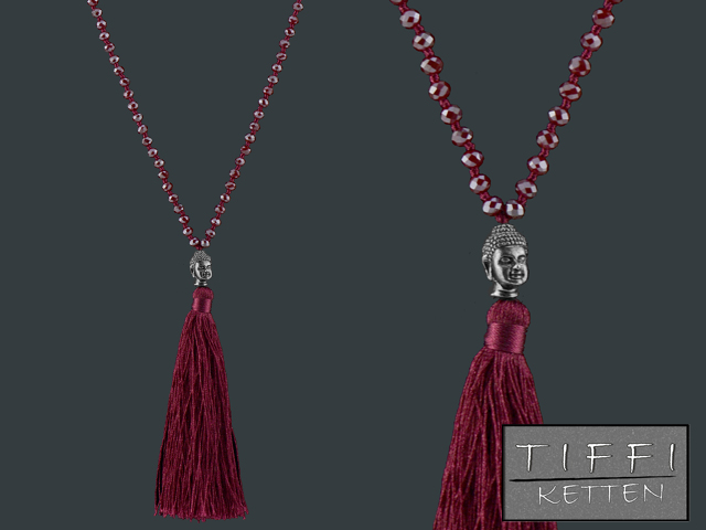 Kette "Tiffi" ca. 75cm (Fuchsia)