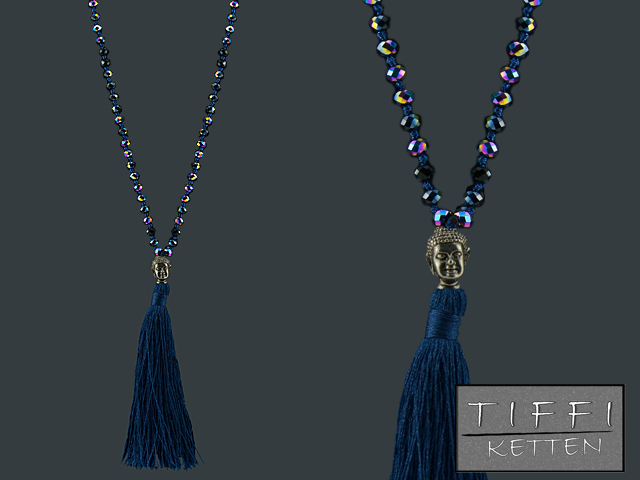 Kette "Tiffi" ca. 75cm (Capri Blue)