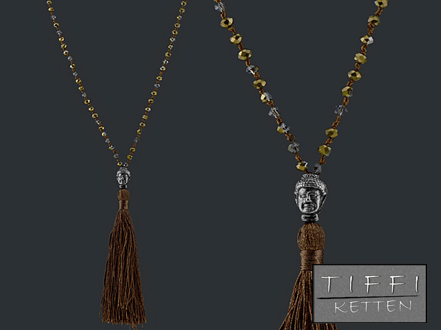 Kette "Tiffi" ca. 75cm (Light Smoked Topaz)