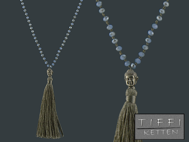 Kette "Tiffi" ca. 75cm (Grau)