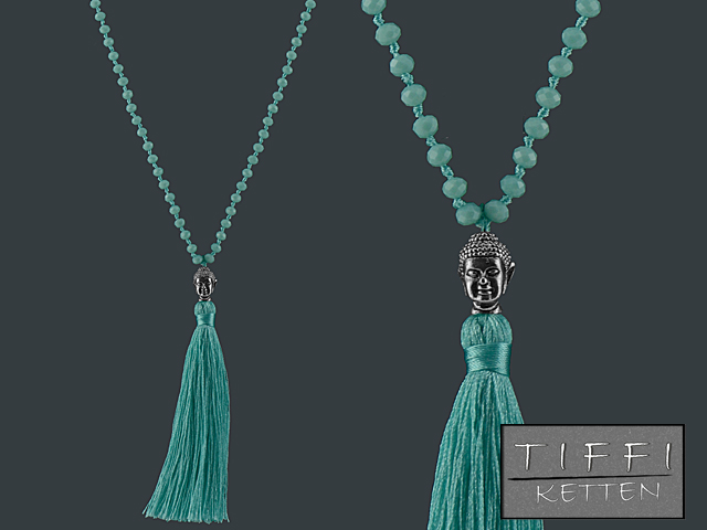 Kette "Tiffi" ca. 75cm (Türkis)