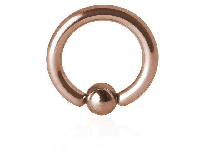 ROSEGOLD PVD MICRO BALL CLOSURE RING