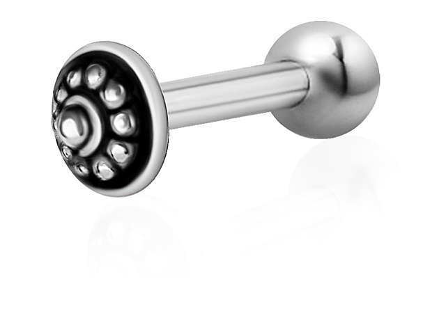 SS316L ONE SIDE INT. THREADED MICRO BARBELLS (TRIBAL) (0.8mm INT
