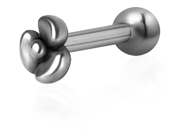 SS316L ONE SIDE INT. THREADED MICRO BARBELLS (FLOWER) (0.8mm INT