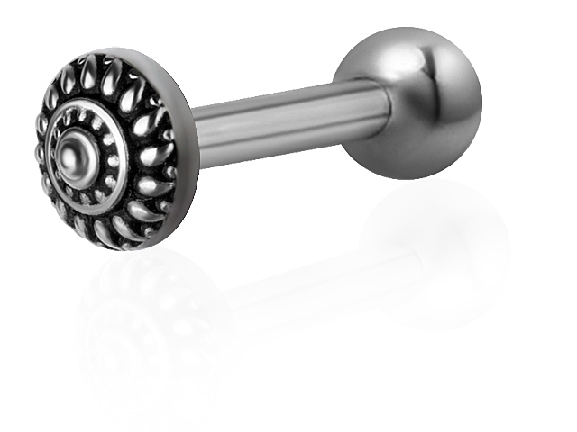 SS316L ONE SIDE INT. THREADED MICRO BARBELLS (TRIBAL) (0.8mm INT