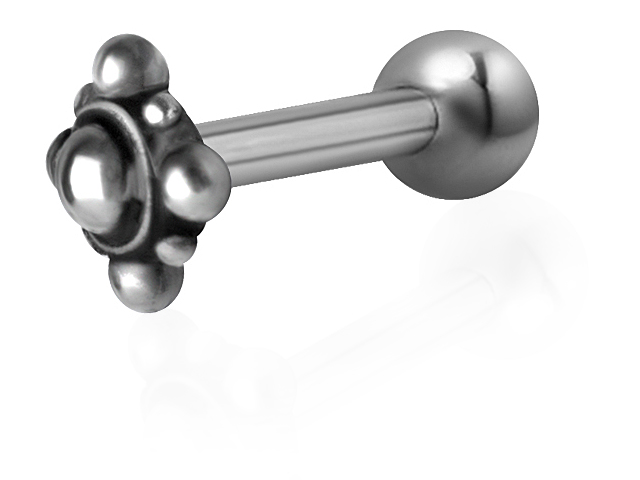 SS316L ONE SIDE INT. THREADED MICRO BARBELLS (TRIBAL) (0.8mm INT