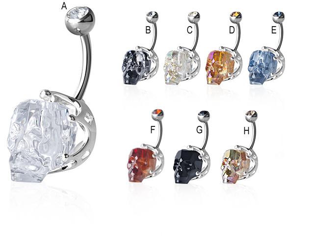 TITANIUM SWAROVSKI® SKULL CROWN BANANA