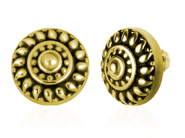SS316L GOLD PVD MICRO ATTACHMENT (TRIBAL) (FOR 1.2 INTERNAL)