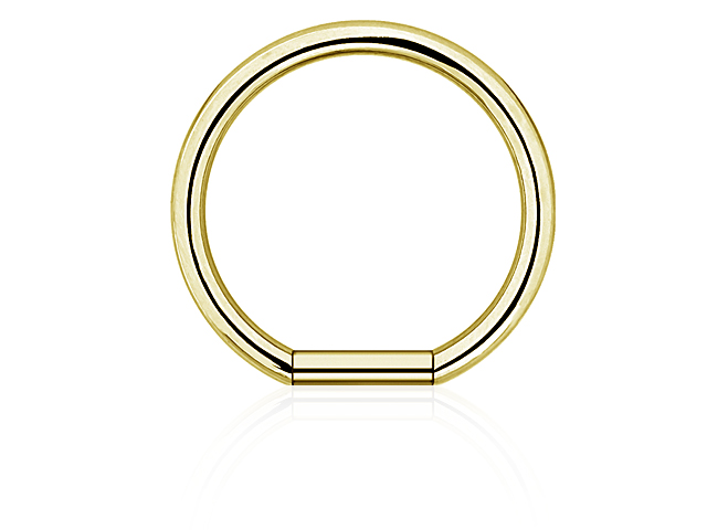 GOLD PVD STEEL BAR CLOSURE RING