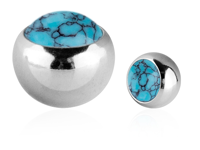 SS316L STEEL JEWELLED CREATED GEMS BALLS