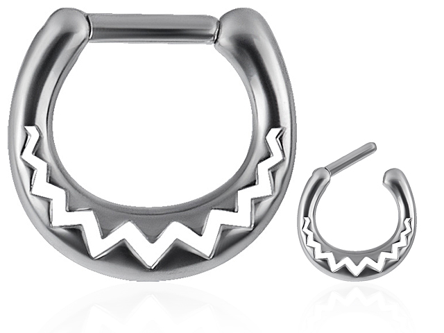 SS316L CASTING SEPTUM RING (AFRICAN PATTERN)