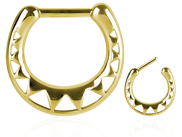 GOLD PVD SS316L CASTING SEPTUM RING