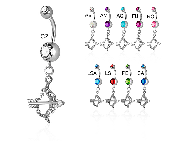 STEEL DANGLING  SBC PIERCING - BOW AN ARROW