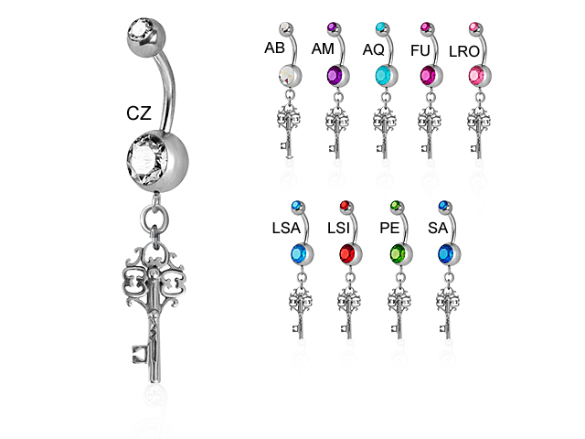 STEEL DANGLING  SBC PIERCING - FAIRY KEYS