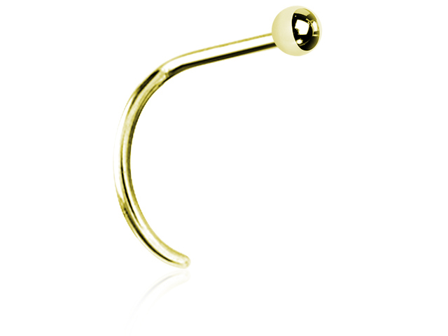 GOLD PVD SS316L STEEL CURVED NOSESTUDS (BALL)
