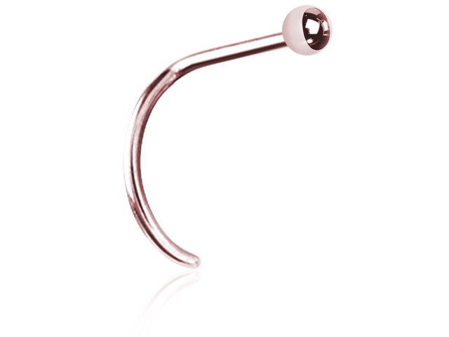 ROSEGOLD PVD SS316L CURVED NOSESTUDS (BALL)