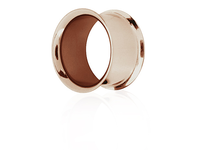 SS316L ROSE GOLD PVD STEEL DBL FLARED FLESH TUBES L SIZES (10,12