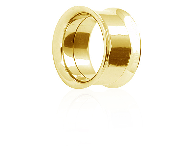 INTERNALLY THREADED  SS316L GOLD PVD  DOUBLE FLARED EYELET