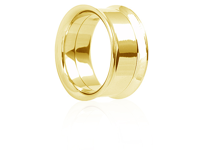 INTERNALLY THREADED  SS316L GOLD PVD  DOUBLE FLARED EYELET