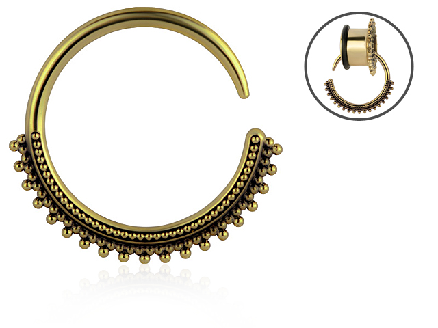 TRIBAL BRASS  ACCESSORIES FOR FLESH TUNNEL