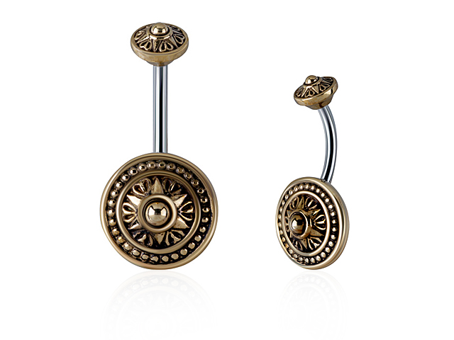 TRIBAL BRASS BANANA W. SS316L PINS