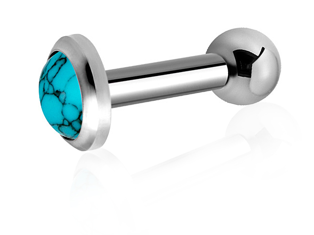 TITANIUM ONE SIDE INT. THREADED MICRO BARBELLS W.CREATED STONE D