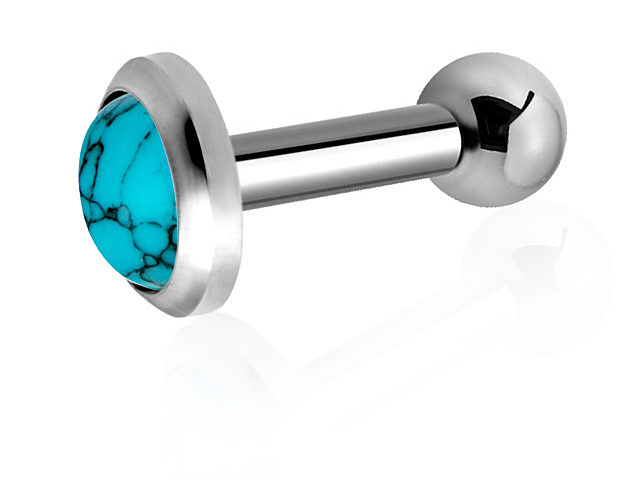 TITANIUM ONE SIDE INT. THREADED MICRO BARBELLS W.CREATED STONE D