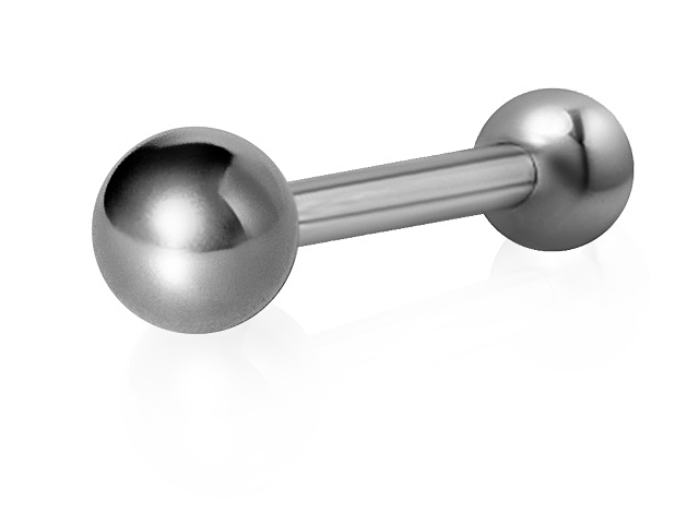 TITANIUM ONE SIDE INT. THREADED MICRO BARBELLS W.BALLS