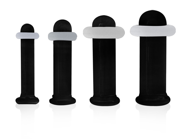 BLACK PYREX STRETCHER PLUGS (2.5-4.0MM)