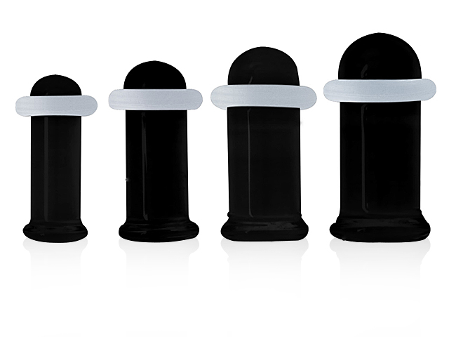 BLACK PYREX STRETCHER PLUGS (4.5-6.0MM)