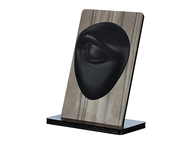 SILICONE BODY PARTS  DISPLAY ON VENEER WOOD STAND