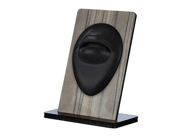 SILICONE BODY PARTS  DISPLAY ON VENEER WOOD STAND