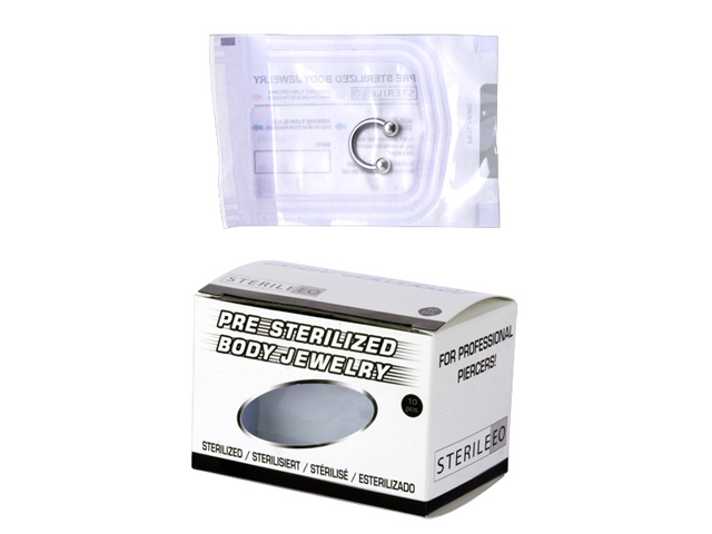 STERILIZED TITANIUM CIRCULAR BARBELLS (10PC/PACK)