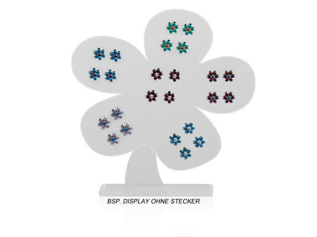 ACRYLIC FLOWER SHAPE STAND FOR EARSTUDS (FOR 12 PAIRS, EMPTY)