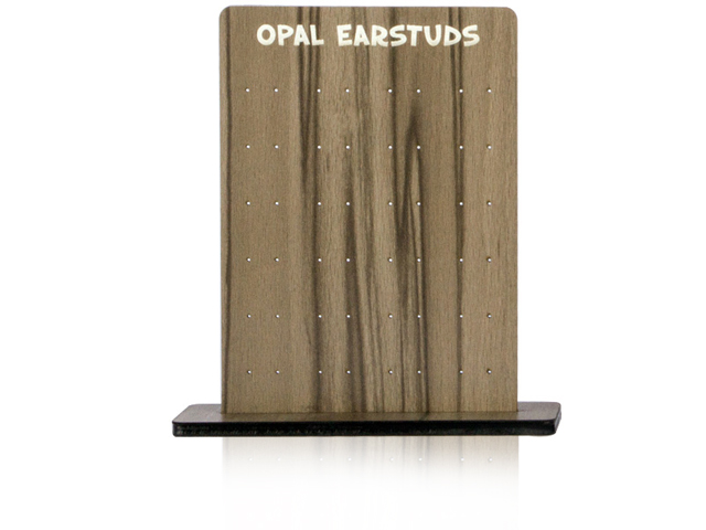 VENEER WOOD AND ACRYLIC STAND FOR 24 PAIRS OPAL EARSTUDS
