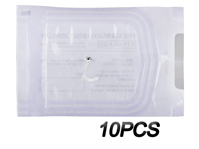 STERILIZED BIOPLAST® POP JEWELLED NOSESTUDS (10PC/PACK)