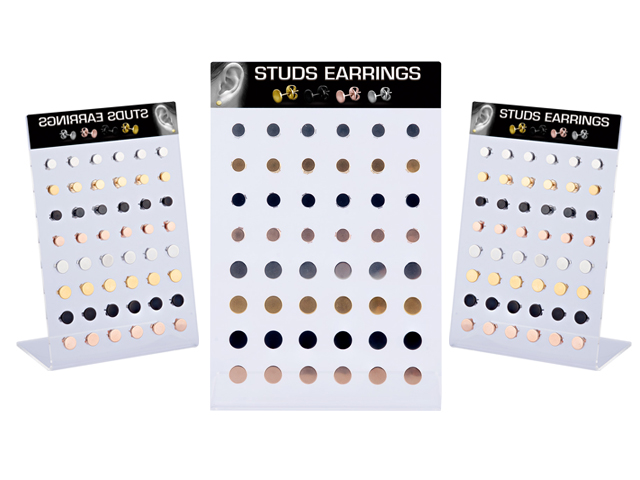 SS316L DISC EAR STUDS (24 PAIRS ON FREE DISPLAY)