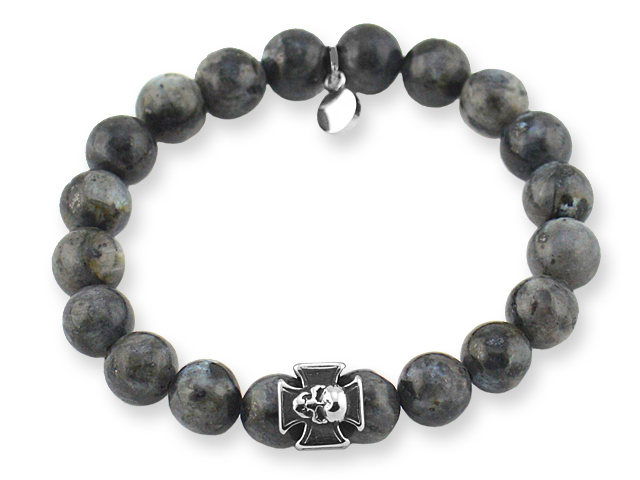 Armband "Skull" mit Edelstahlbead