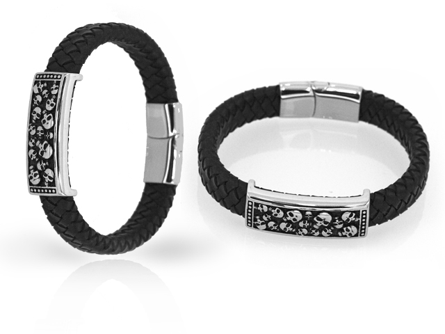 Lederarmband "Skull"