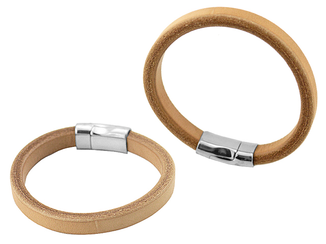 Lederarmband mit Edelstahlverschluss