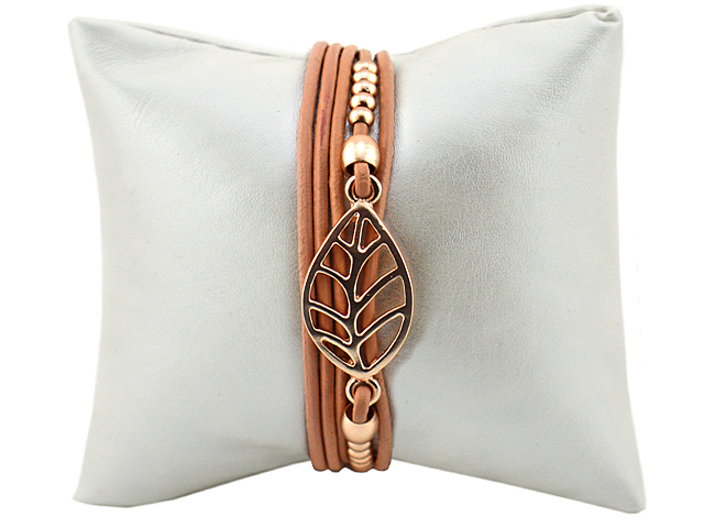Lederarmband "Blatt"