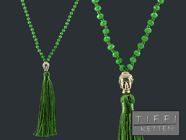 Kette "Tiffi" ca. 75cm (Grasgrün)