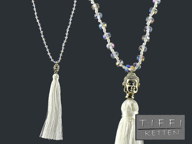 Kette "Tiffi" ca. 75cm (Clear White)