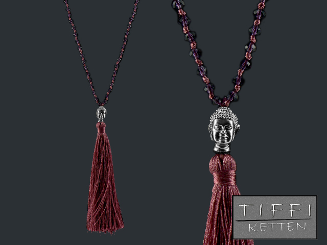 Kette "Tiffi" ca. 75cm (Brombeere)