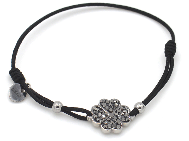 Armband "Kleeblatt" mit Edelstahl