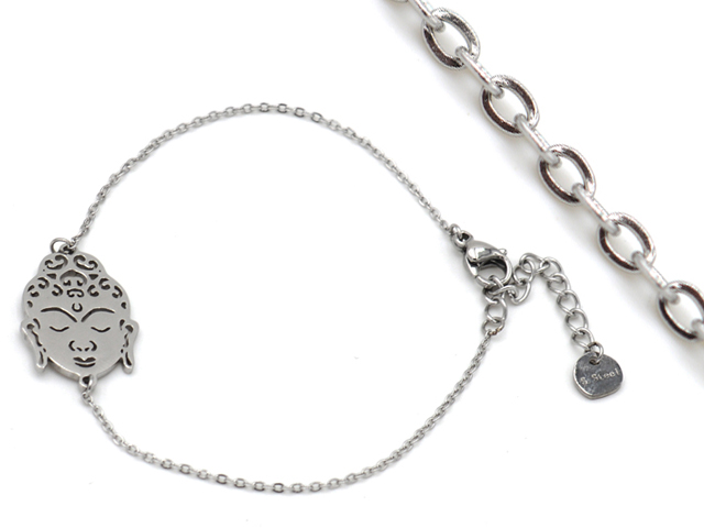 Edelstahlarmband "Buddha"